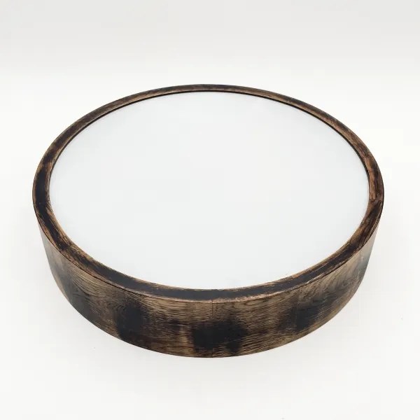 Stropné kúpeľňové svietidlo OAK SMOKY 3xE27/15W/230V IP54, 37,5 cm, dub/hnedá