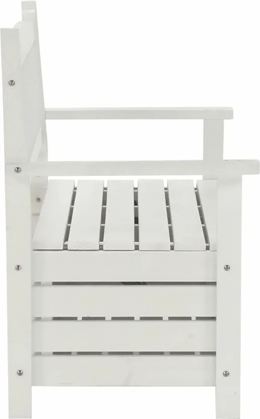 Záhradná lavička s úložným priestorom Dilka 124 cm - biela