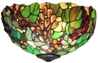 Vitrážové tienidlo Tiffany Ø42*32 WINE OVAL