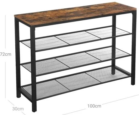 Botník DAVOR hnedá/čierna