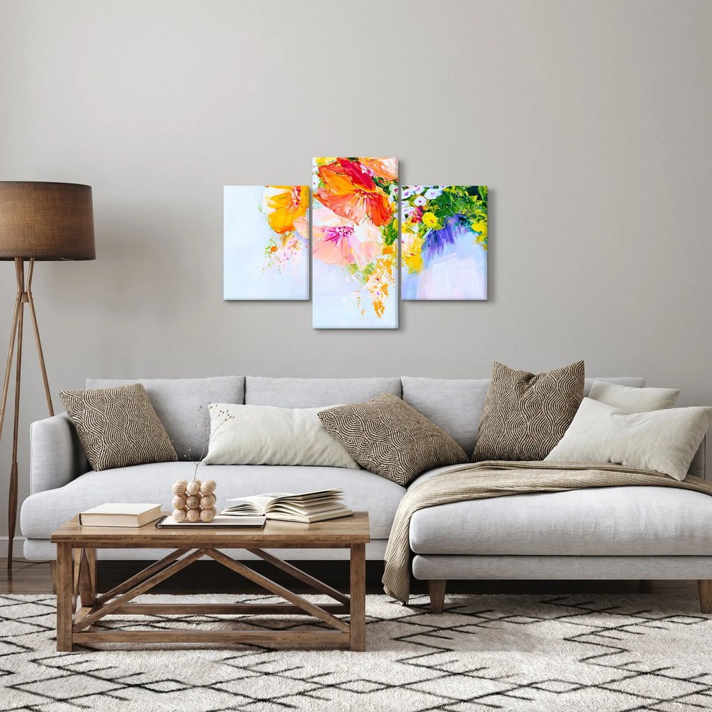 Obraz - Kvety, maľba (90x60 cm)