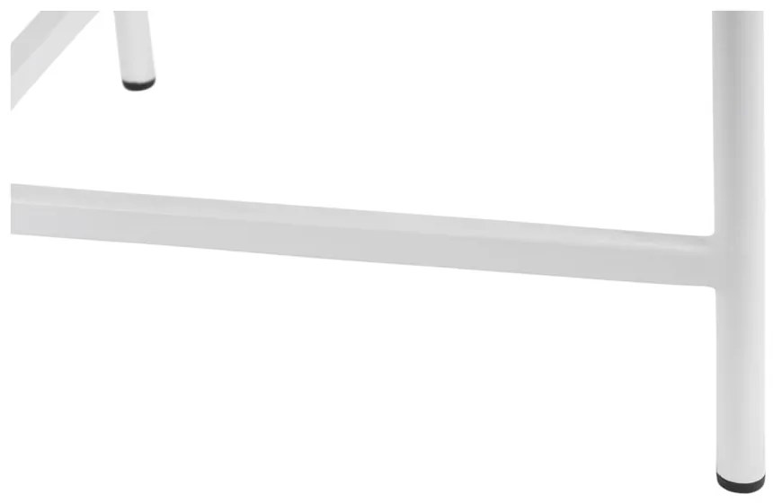 Biely kovový okrúhly konferenčný stolík ø 50 cm Meseta – Leitmotiv