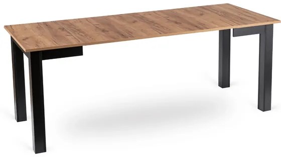 Rozkladací stôl DEMIAN 80–200 cm Dub Craft / Čierna