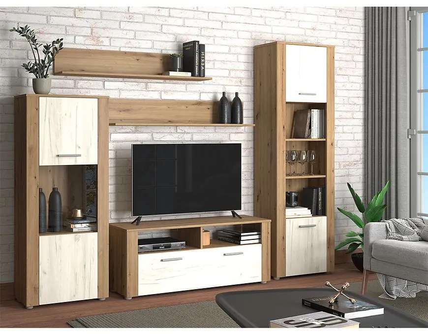 Obývacia stena Opus artisan/biely dub 11008881