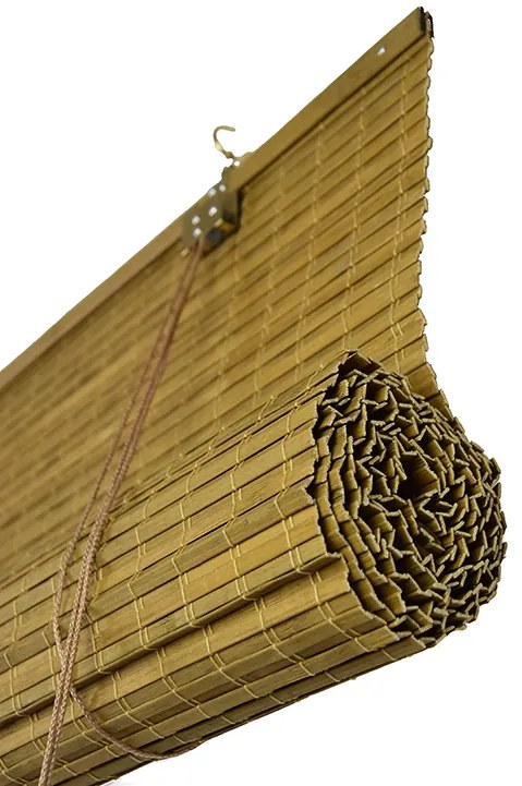 Bambusová zatemňovacia roleta - svetlohnedá (orech) Šírka rolety: 120 cm, Rozvin rolety: 150 cm
