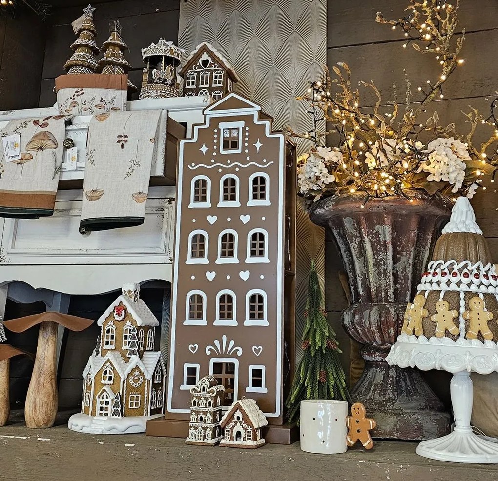 Dekorácia vianočný perníkový stromček Gingerbread Tree - Ø 16*42 cm