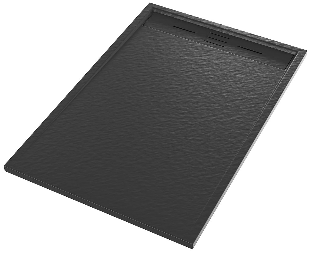 Gamma Erga Almac, SMC sprchová vanička 120 x 80 x 3 cm, čierna matná, ERG-GMA-AL-80120BK