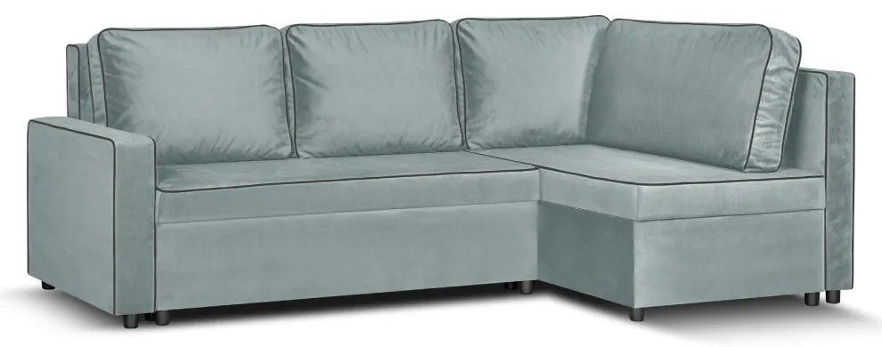 Rozkládací rohová sedací souprava MIMI Mentolová +BLACK