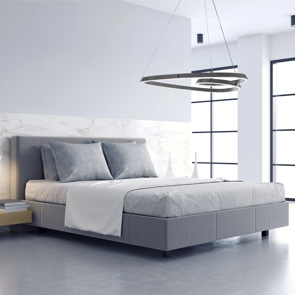 Toolight Toolight, Moderné LED stropné svietidlo + diaľkové ovládanie APP7798-cp, chróm, OSW-05503