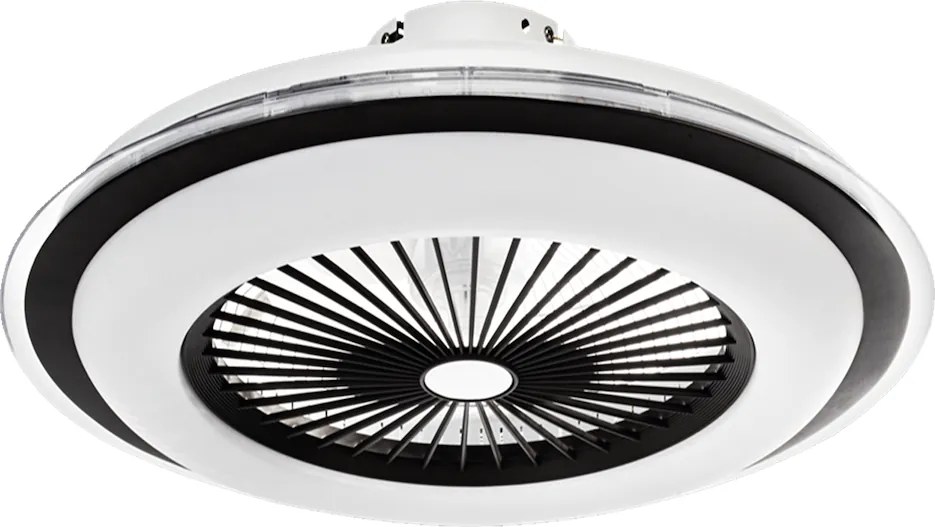 Stropné LED svietidlo Zephyr, 1x LED 48w, 3000-6000k, b, s ventilátorom a ovládačom
