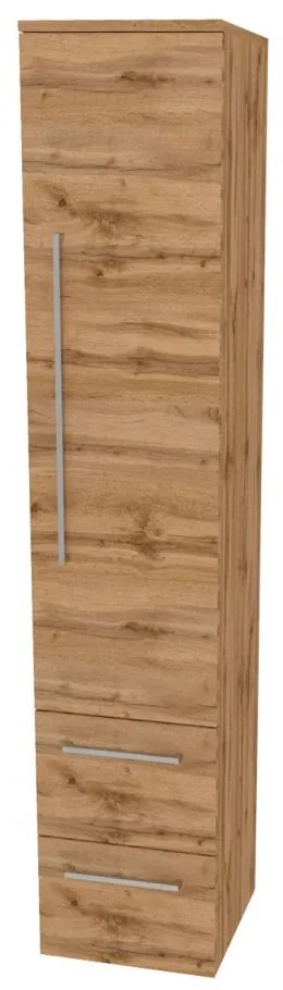Mereo, Mereo Bino, kúpeľňová skrinka vysoká 163 cm, pravá, Multidecor, Dub Wotan, MER-CN698DWOT