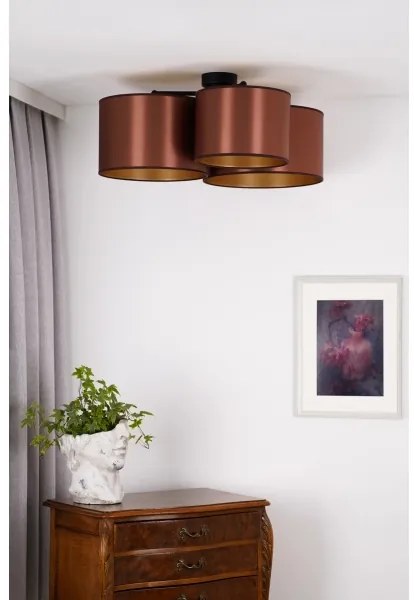 Duolla - Prisadený luster ROLLER TRIO SHINY 3xE27/15W/230V medená/zlatá