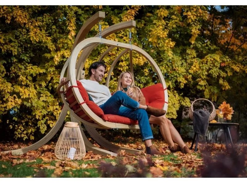 Dvojité závesné hojdacie kreslo O-Zone Premier Swing Pod zelené