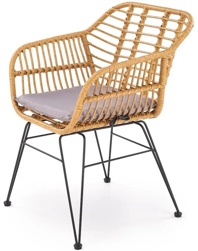 Stolička K541 sivá/prírodné