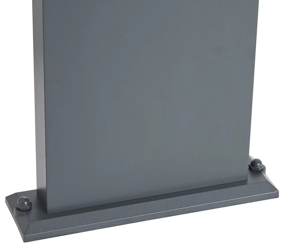 Vonkajšie stĺpikové svietidlo tmavosivé s pohybovým senzorom 60 cm IP54 solárne - Judge