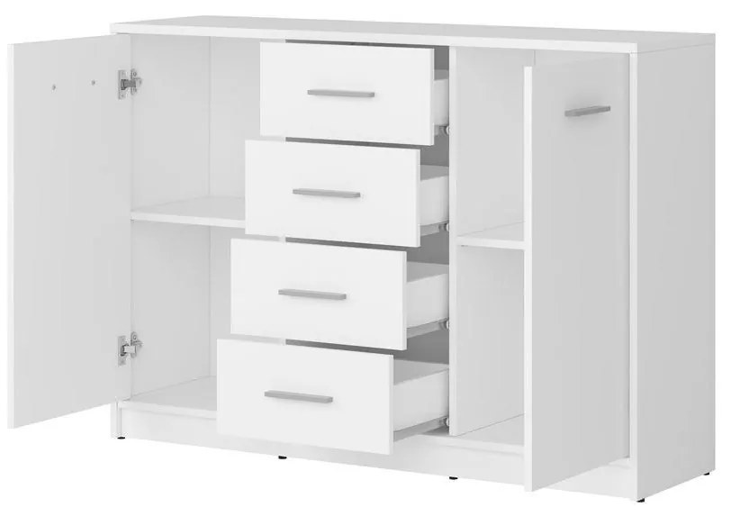 Komoda BRW Nepo Plus 6 (biela) . Akcia -30%. Vlastná spoľahlivá doprava až k Vám domov. 1098295
