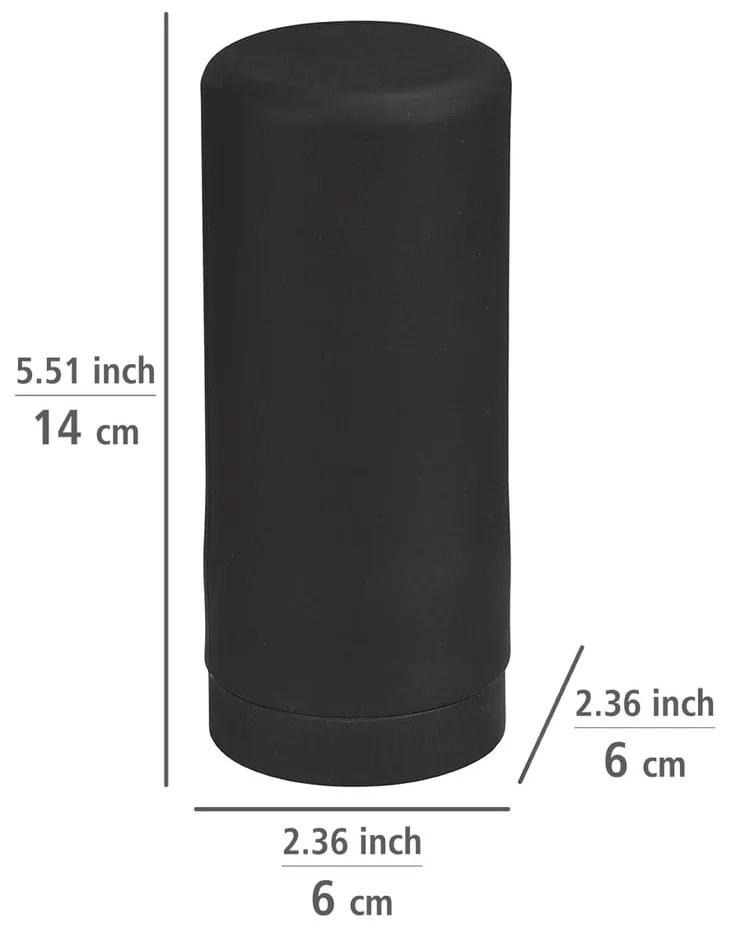 Čierny silikónový dávkovač na mydlo Wenko Easy Squeez-e