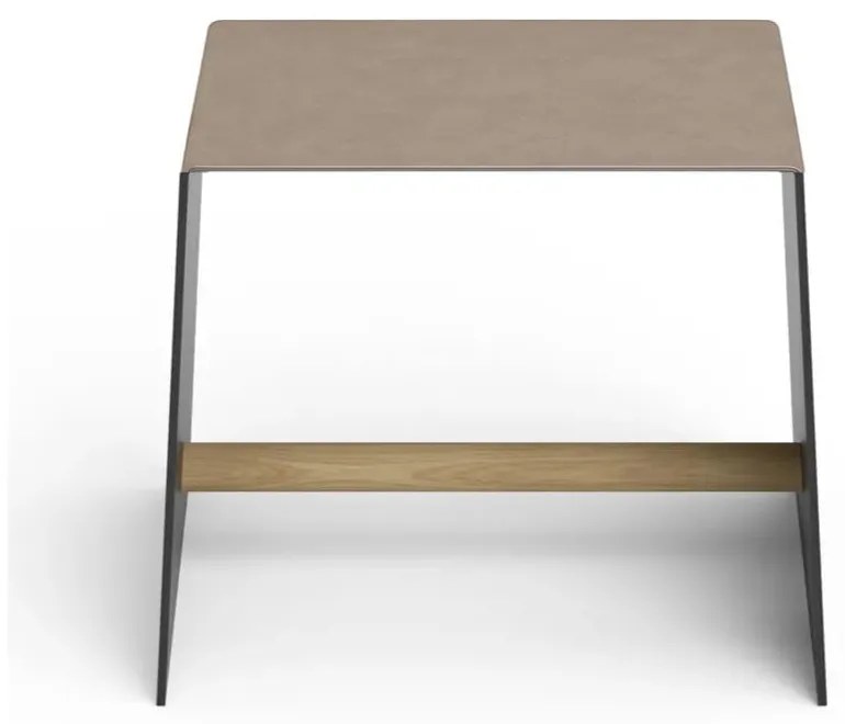 Sivobéžová kovová stolička Bull – LIND DNA