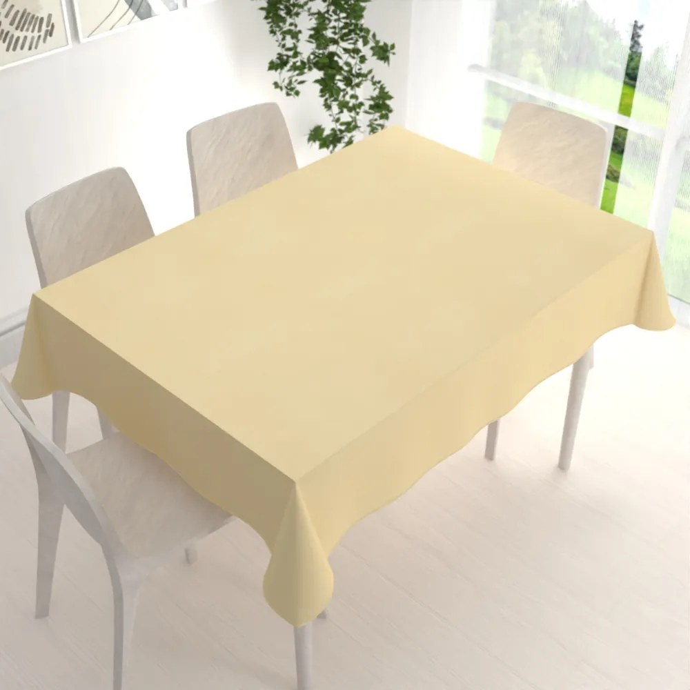 Biante Teflónový obdĺžnikový obrus TF-018 Svetlo žltý 140x220 cm