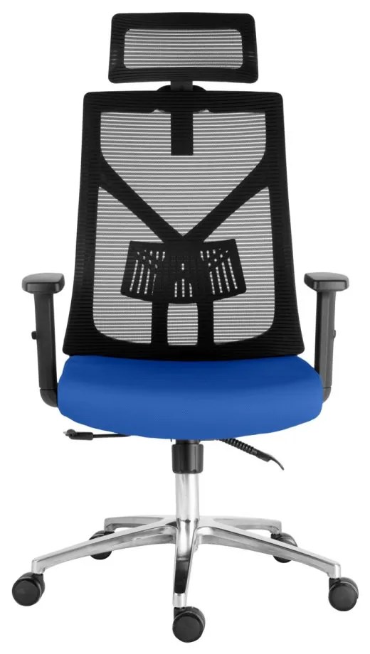 Kancelárska ergonomická stolička Neoseat DIBERTI — čierna/modrá, nosnosť 150 kg