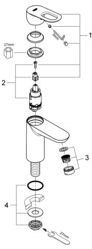 GROHE 32857000 - Stojanový ventil BAULOOP DN 15 lesklý chróm