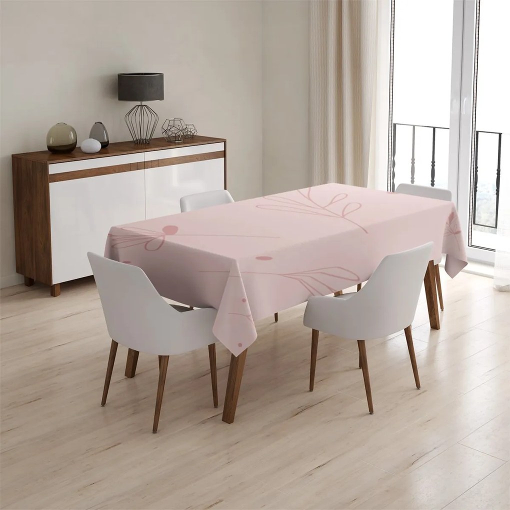 Sablio Obrus Ružové lístky - 90x90 cm