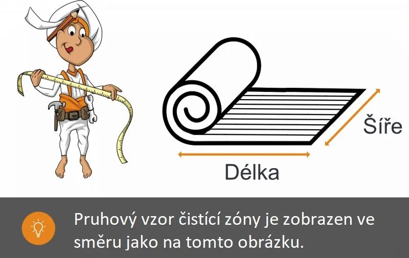 Betap, Koberec behúň na mieru Polo grey (čistiaca zóna), šíre 70 cm, šedá, chodba / predsieň