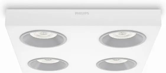 Philips 31214/31/16 stropné bodové LED svietidlo Quine 4x4,5W,2000lm,2700K, biela