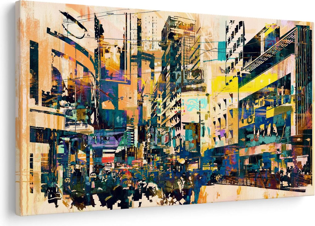 Obraz maľované abstrakcie (90x60 cm)