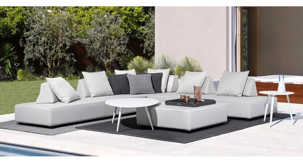 Hliníkový okrúhly záhradný stolík ø 50 cm Ridley – Bizzotto