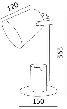 Stolná lampa ROLIG 1xE27/25W/230V čierna
