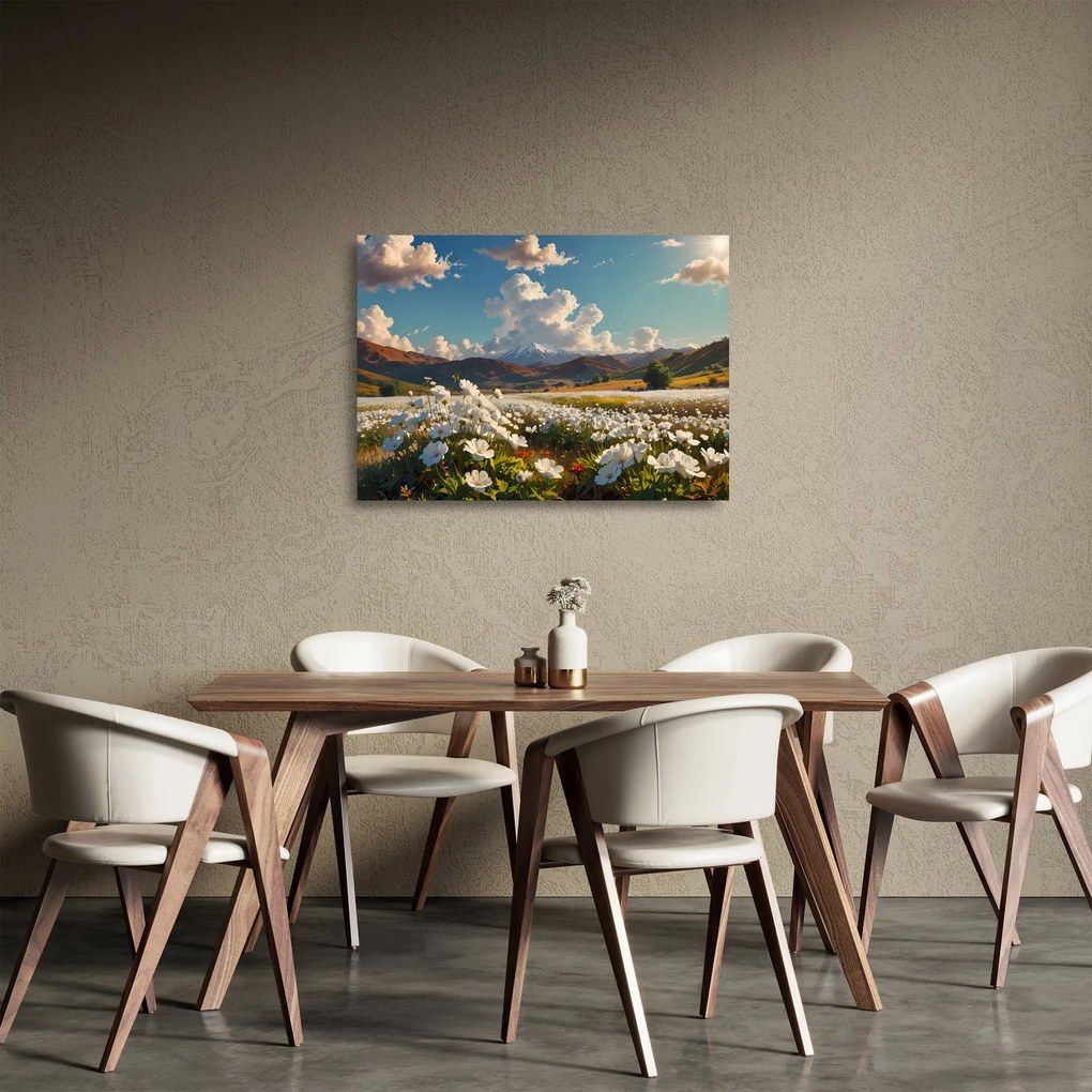 Sklenený obraz - Pokojná krajina (70x50 cm)