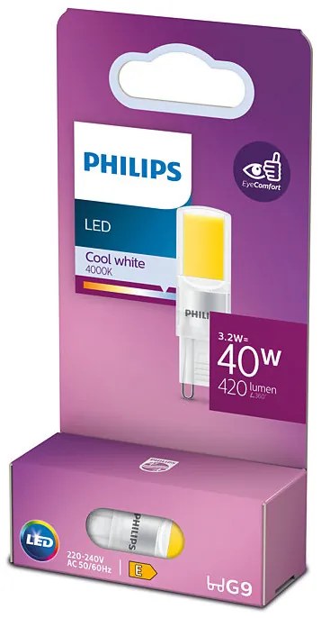 LED žiarovka G9 kapsula 3,2W = 40W 420lm 4000K Neutrálna PHILIPS