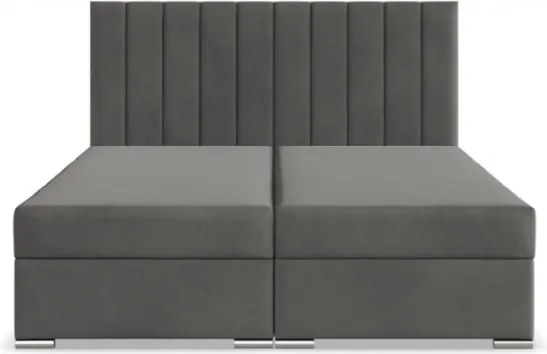 Manželská posteľ AGEN Velvet 180×200 cm sivá