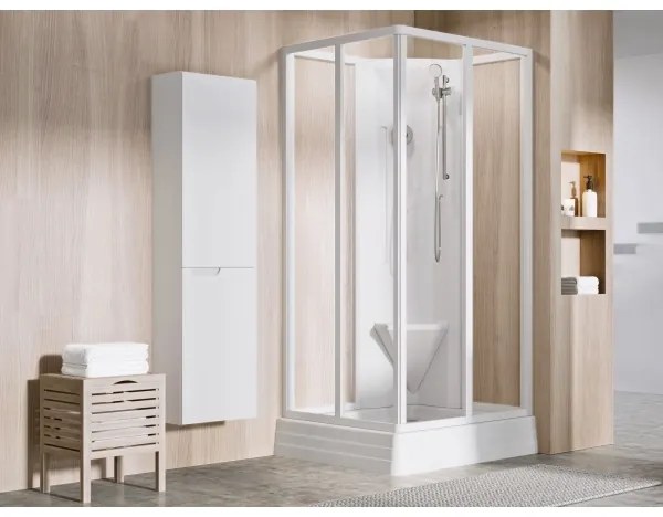 Ravak A007701120 - Štvorcová sprchová vanička ANGELA 90x90 cm biela