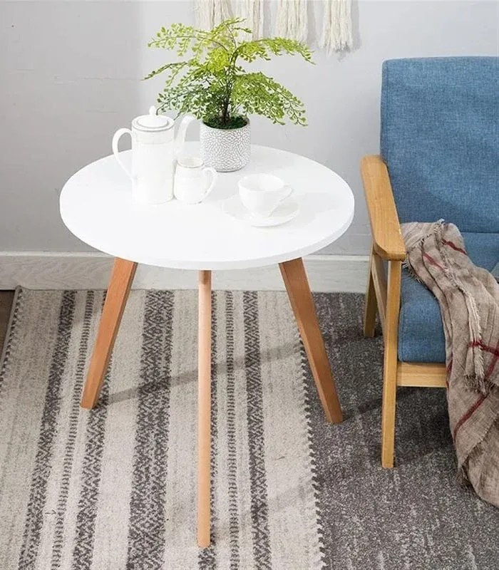 Konferenčný stolík v škandinávskom štýle 40 cm - biely
