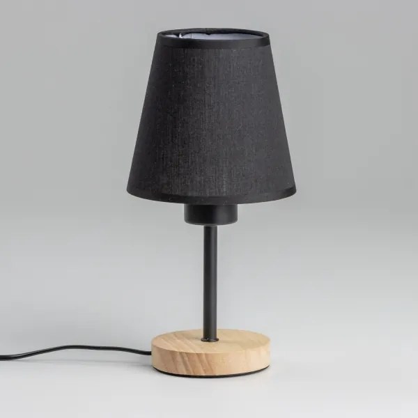 Brilagi - Stolná lampa NUBILA WOOD 1xE27/25W/230V dub/čierna