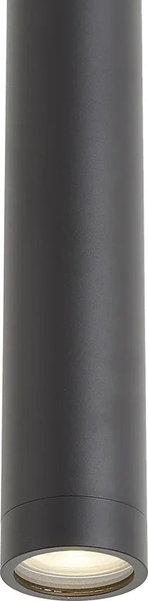 Dizajnové závesné svietidlo čierne GU10 50mm IP44 - Tuba