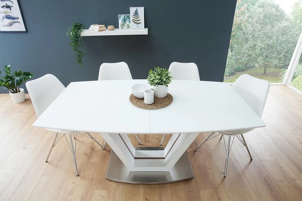 Rozkladací jedálenský stôl Joanna biely / orech 160-220 cm