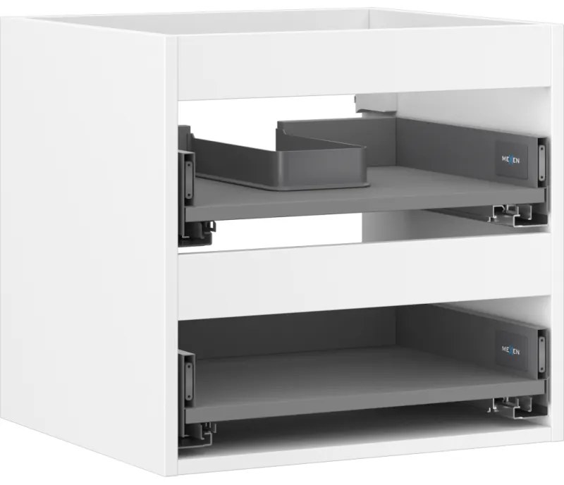 Mexen Box-A, závesná skrinka 50 cm, 2 zásuvky, biela matná, 91AX0-0500-470-2-01