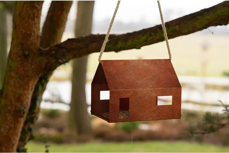 Casa Vtáčie kŕmidlo 30 x 21 x 23 cm, corten CORGARDEN 1040