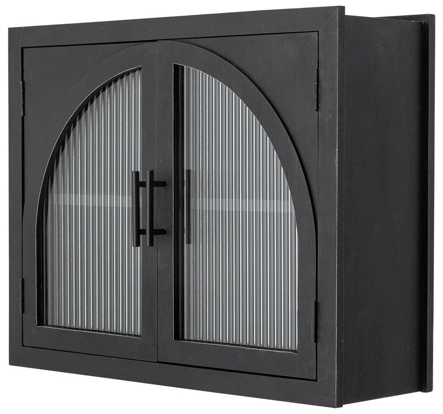 Čierna závesná vitrína z jedľového dreva 62x49x23 cm Lario – Bloomingville
