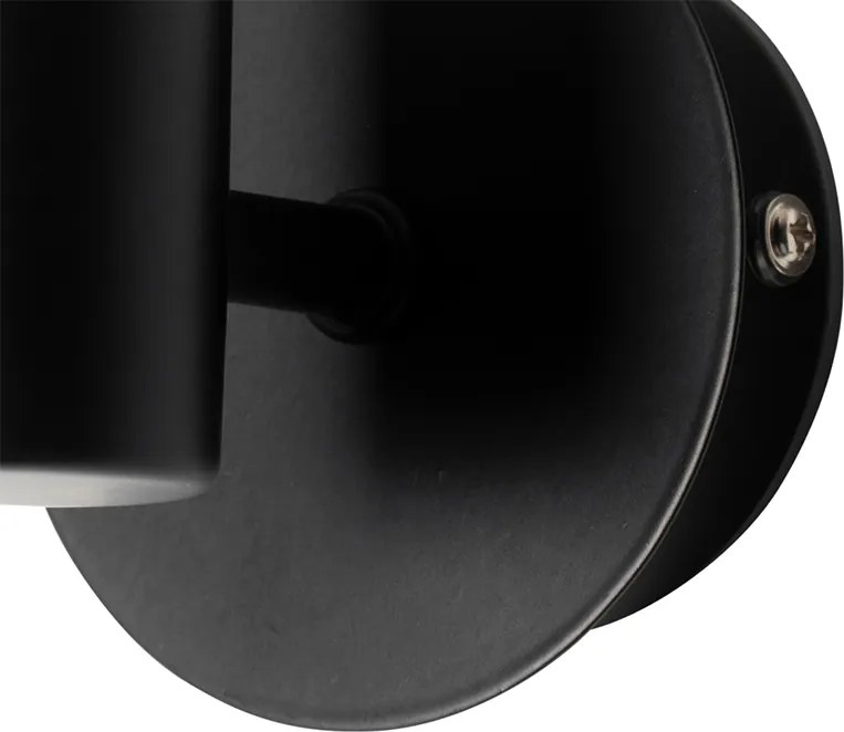 Moderná nástenná lampa čierna IP44 - Cederic Up