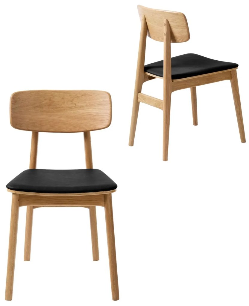 Jedálenská stolička Livo (38444201), imitácia kože, čierna