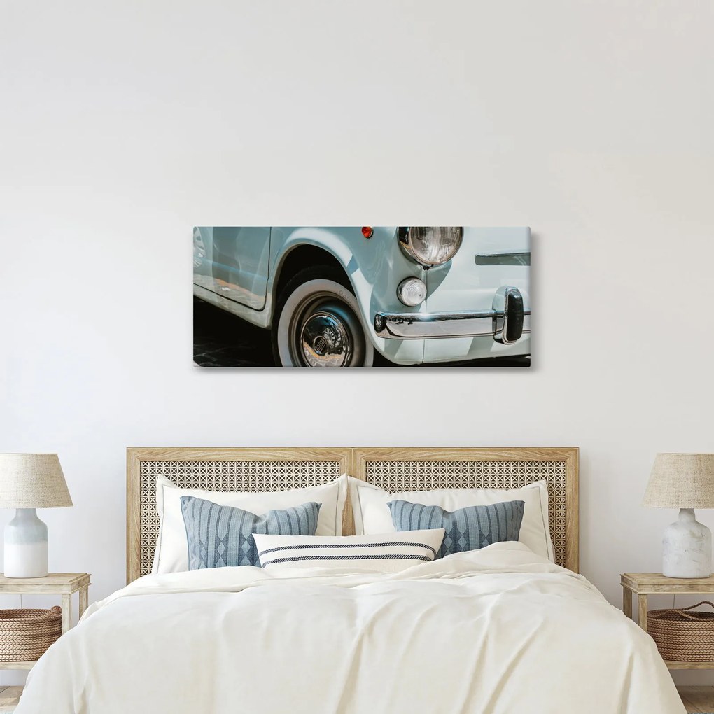 Obraz - Retro auto Fiat (120x50 cm)