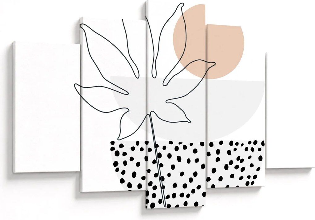 Obraz - Line art kvety N⁰3 (150x105 cm)