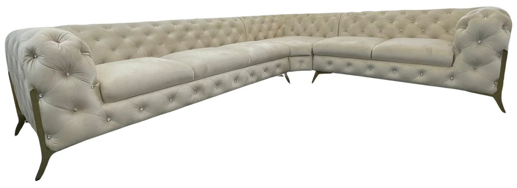 Rohová sedačka Chesterfield TIFFANY MAX pravá - ľavá 323 x 262 cm