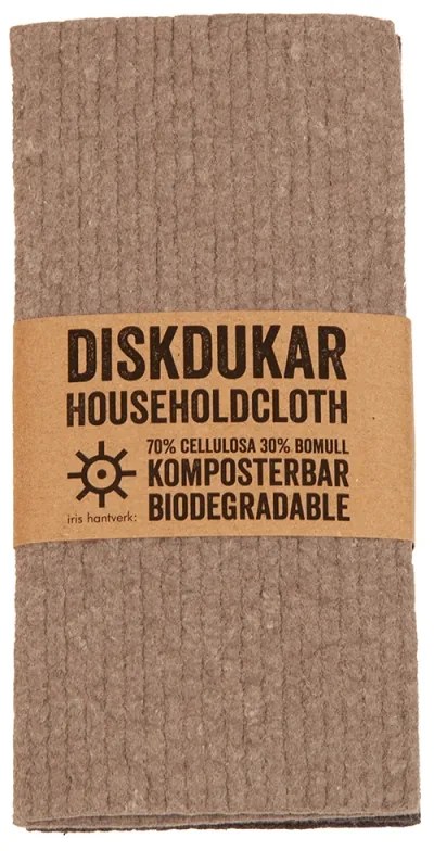 Ekologické utierky z celulózy, 2 ks / hnedá a grafitová