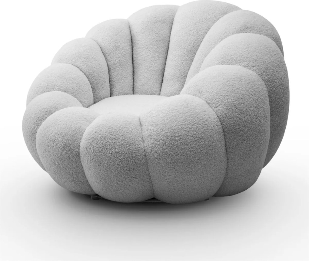 OTOČNÉ KRESLO FILIPPO S PODNOŽKOU SIVÉ