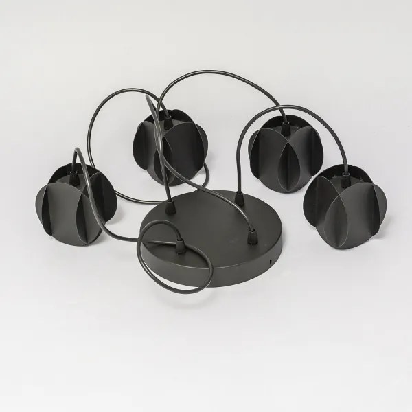 Luster na lanku GAMBIT 4xGU10/10W/230V čierny